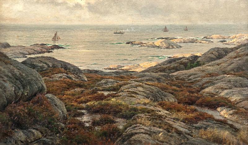 Berndt Lindholm Kustlandskap oil painting picture